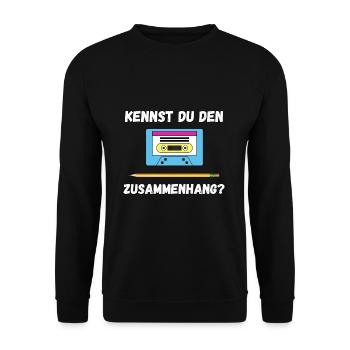 Stift Kassette - Unisex Pullover - Schwarz - Vorne - Alina (178cm) & Michal (187cm)
