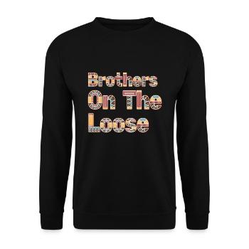 Brothers On The Loose Sibling Journey - Unisex Sweatshirt - black - Front - Alina (178cm) & Michal (187cm)