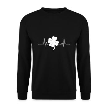 Shamrock Clover Ireland st patricks day patrick - Unisex Sweatshirt - black - Front - Alina (178cm) & Michal (187cm)