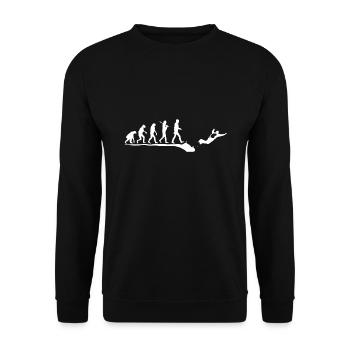 Base jumping B.A.S.E. Objektsprung Objektspringen - Unisex Pullover - Schwarz - Vorne - Alina (178cm) & Michal (187cm)