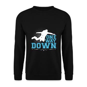Base de saut BASE Base de saut d'objet pull BASE - Sweat-shirt Unisexe - noir - Devant - Alina (178cm) & Michal (187cm)