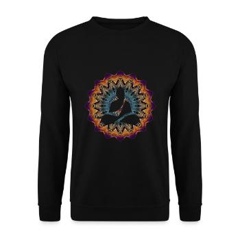 meditation - Unisex Sweatshirt - black - Front - Alina (178cm) & Michal (187cm)