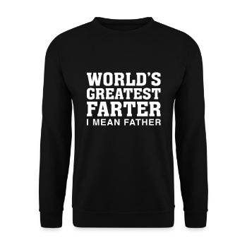 Der größte Farter der Welt, ich meine Vater - Unisex Pullover - Schwarz - Vorne - Alina (178cm) & Michal (187cm)