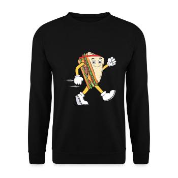 Fun Bread Sandwich Cardio Running Runners - Unisex Sweatshirt - black - Front - Alina (178cm) & Michal (187cm)