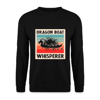 Dragon Boat Paddling for Dragon Boat Race Festival - Unisex Sweatshirt - black - Front - Alina (178cm) & Michal (187cm)