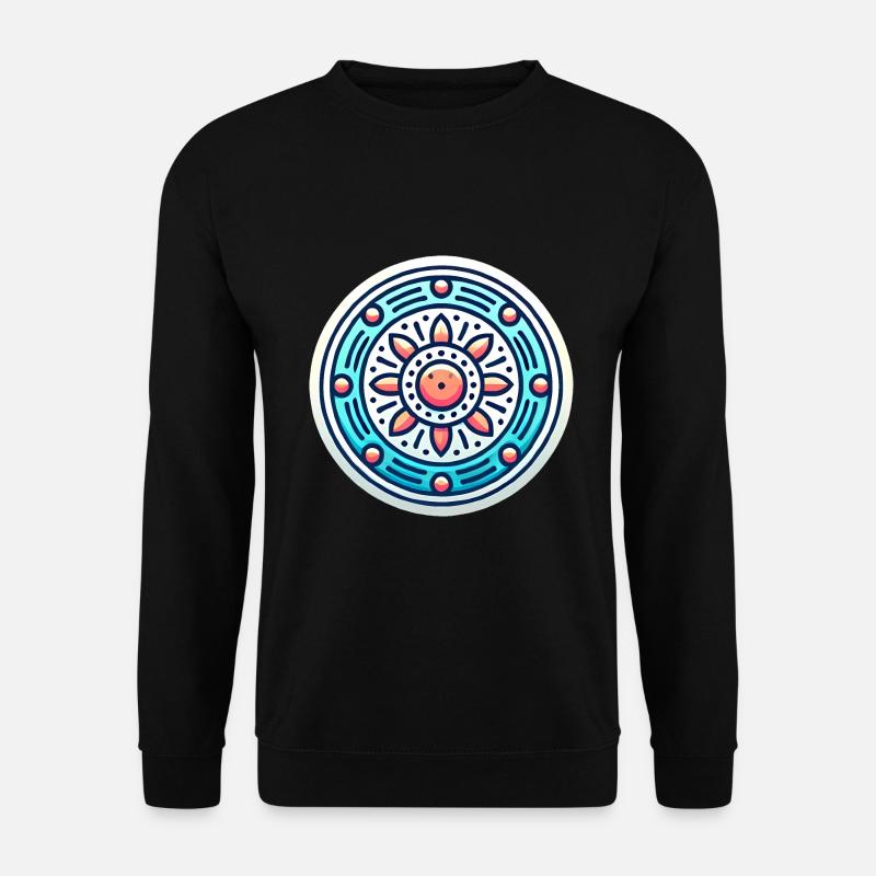 Vibrant Circular Badge Design - Unisex Sweatshirt - black