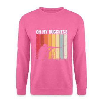 Drôle de conception de chasse au canard Hunter Hunting Duck Design - Sweat-shirt Unisexe - rose - Devant