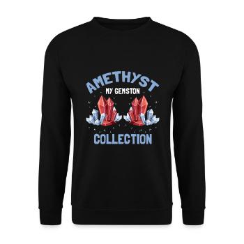 Gemstone collectors and gemstone research - Unisex Sweatshirt - black - Front - Alina (178cm) & Michal (187cm)