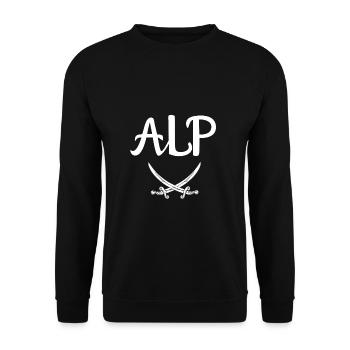 Alp Warrior Tribe Ottoman Stuff Two Sword Turkey - Unisex Sweatshirt - black - Front - Alina (178cm) & Michal (187cm)