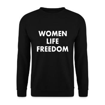 Women life freedom - Unisex Sweatshirt - black - Front - Alina (178cm) & Michal (187cm)