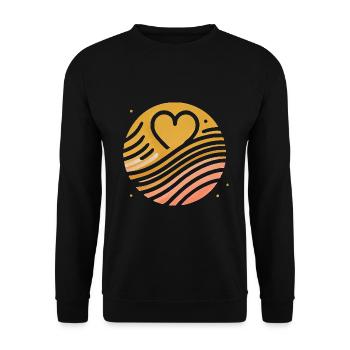 Goodbye Heart Soft Illustration - Unisex Sweatshirt - black - Front - Alina (178cm) & Michal (187cm)