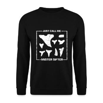 Fossil Archaeology Design Fossils Fossil Hunters - Unisex Sweatshirt - black - Front - Alina (178cm) & Michal (187cm)