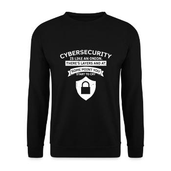 Cybersecurity Design for Hackers and Cyber Security - Unisex Sweatshirt - black - Front - Alina (178cm) & Michal (187cm)