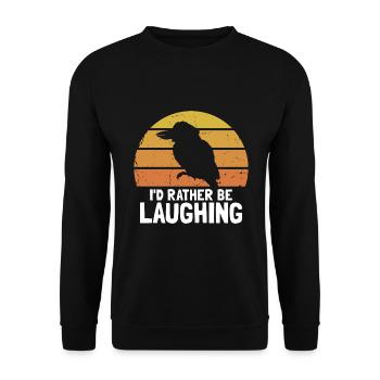 Kookaburra Design et Kookaburra Dicton - Sweat-shirt Unisexe - noir - Devant - Alina (178cm) & Michal (187cm)
