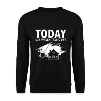 House Demolition and Renovation Design - Unisex Sweatshirt - black - Front - Alina (178cm) & Michal (187cm)
