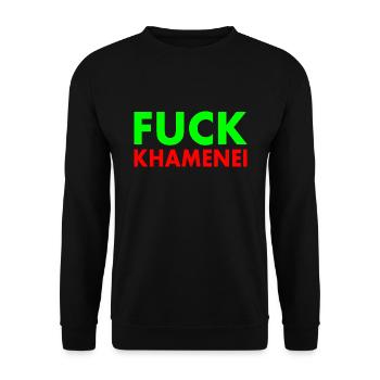 Fuck khamenei Chamenei - iran - Sweat-shirt Unisexe - noir - Devant - Alina (178cm) & Michal (187cm)