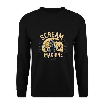Scream Machine T-Shirt - Zeige deine düstere Seite - Unisex Pullover - Schwarz - Vorne - Alina (178cm) & Michal (187cm)