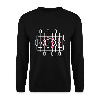 Tischfußball - Unisex Pullover - Schwarz - Vorne - Alina (178cm) & Michal (187cm)