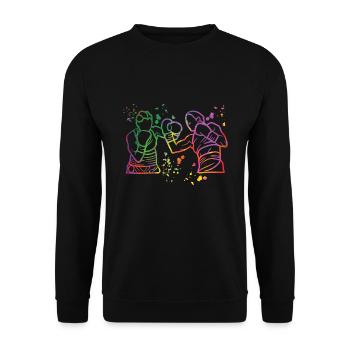 Boxing Fighter Kids Boxing Match Boxer - Unisex Sweatshirt - black - Front - Alina (178cm) & Michal (187cm)