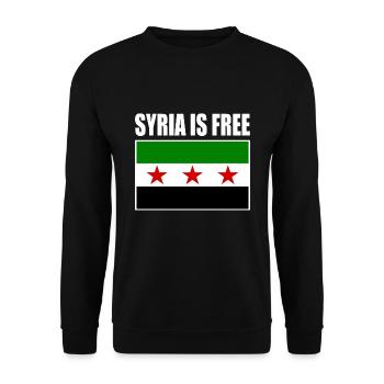 Drapeau de la Syrie - Sweat-shirt Unisexe - noir - Devant - Alina (178cm) & Michal (187cm)