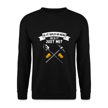 Gold Digger Gold Panning Gold Mining Designs - Unisex Sweatshirt - black - Front - Alina (178cm) & Michal (187cm)