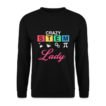 Steminist Science Design for Women Science - Unisex Sweatshirt - black - Front - Alina (178cm) & Michal (187cm)