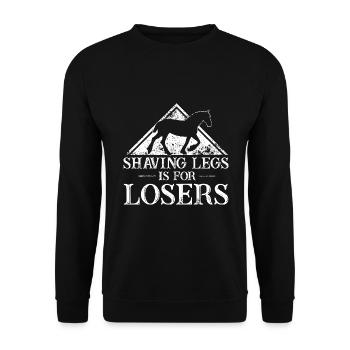 Cydesdale Rider and Draft Horse Designs - Unisex Sweatshirt - black - Front - Alina (178cm) & Michal (187cm)