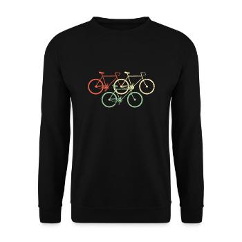 Bicycle Cycling Road Cycling Cycling Cyclist - Unisex Sweatshirt - black - Front - Alina (178cm) & Michal (187cm)