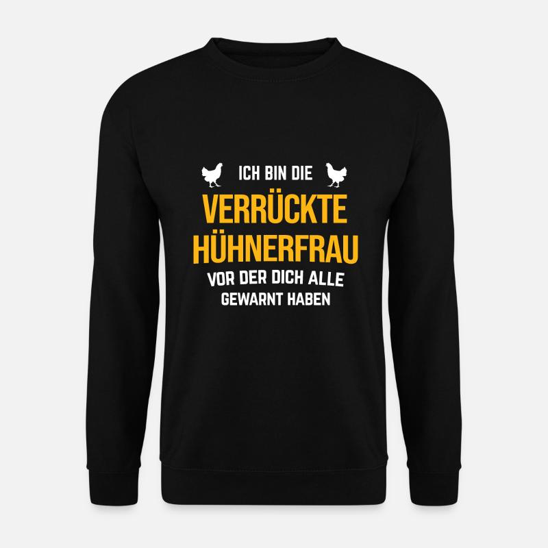 Hahn Hühner Geflügel - Unisex Pullover - Schwarz