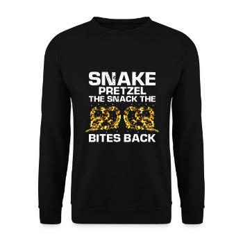 King python design for snake lovers - Unisex Sweatshirt - black - Front - Alina (178cm) & Michal (187cm)