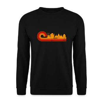 Hannover Skyline Niedersachsen - Unisex Pullover - Schwarz - Vorne - Alina (178cm) & Michal (187cm)