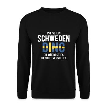 Ist So Ein Schweden Ding Schweden - Unisex Pullover - Schwarz - Vorne - Alina (178cm) & Michal (187cm)