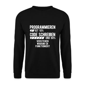 Informatik Informatiker Programmierer - Unisex Pullover - Schwarz - Vorne - Alina (178cm) & Michal (187cm)