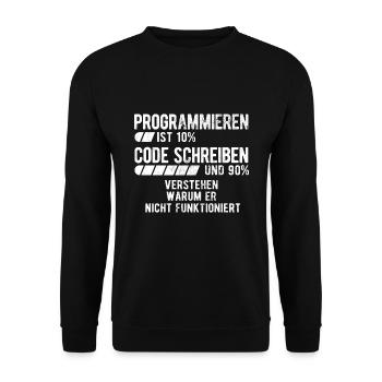 Informatik Informatiker Programmierer - Unisex Pullover - Schwarz - Vorne - Alina (178cm) & Michal (187cm)