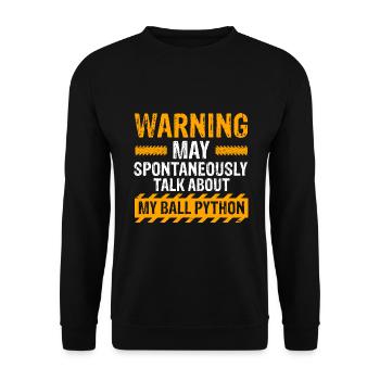 King python design for snake lovers - Unisex Sweatshirt - black - Front - Alina (178cm) & Michal (187cm)