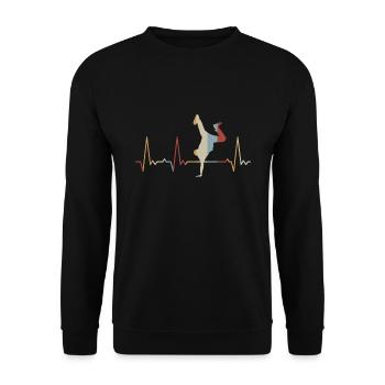 Heartbeat Breakdance - Sweat-shirt Unisexe - noir - Devant - Alina (178cm) & Michal (187cm)