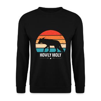Kojoten Design für Kojotentöter - Unisex Pullover - Schwarz - Vorne - Alina (178cm) & Michal (187cm)