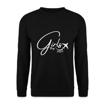 Week-end Filles Femmes Filles Voyage 2025 - Sweat-shirt Unisexe - noir - Devant - Alina (178cm) & Michal (187cm)