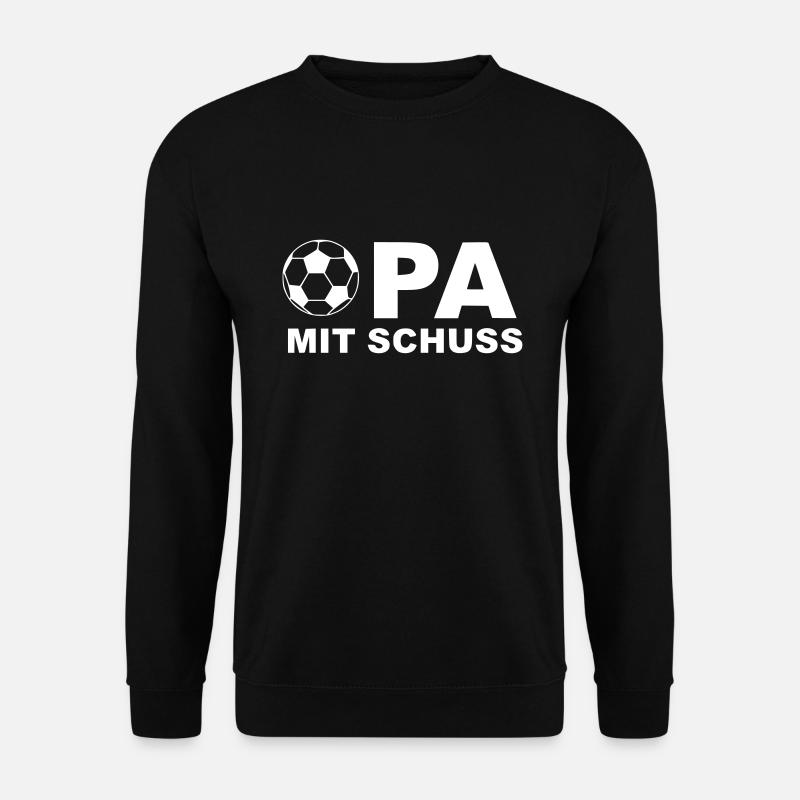 Fußball Opa mit Schuss - Unisex Pullover - Schwarz