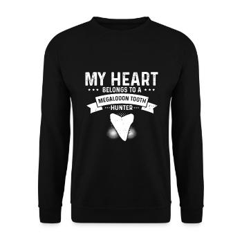 Paleontologist Designs Fossil Hunter Student - Unisex Sweatshirt - black - Front - Alina (178cm) & Michal (187cm)