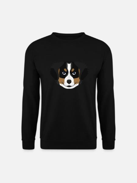 Illustration puppy Bernese Mountain Dog - Unisex Sweatshirt - black