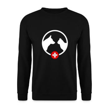 Tierarzt - Unisex Pullover - Schwarz - Vorne - Alina (178cm) & Michal (187cm)