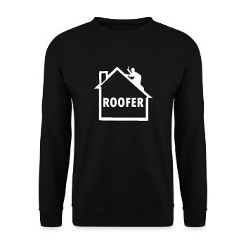 roofer - Unisex Sweatshirt - black - Front - Alina (178cm) & Michal (187cm)