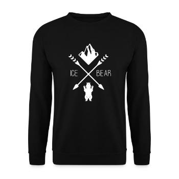 Ours polaire - Sweat-shirt Unisexe - noir - Devant - Alina (178cm) & Michal (187cm)