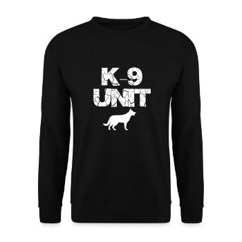 Hundestaffel T-Shirt & Polizei Geschenk - Unisex Pullover - Schwarz - Vorne - Alina (178cm) & Michal (187cm)