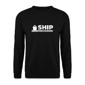 Ship Mechanic T-Shirt & Professions Gift - Unisex Sweatshirt - black - Front - Alina (178cm) & Michal (187cm)