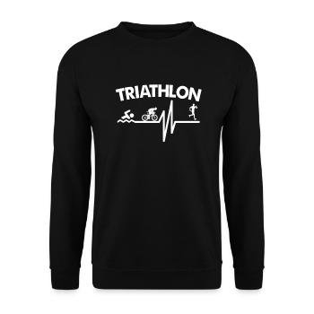 Triathlon - Unisex Pullover - Schwarz - Vorne - Alina (178cm) & Michal (187cm)