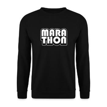 Marathon - Sweat-shirt Unisexe - noir - Devant - Alina (178cm) & Michal (187cm)