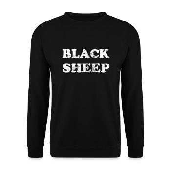 Black Sheep Vintage - Sweat-shirt Unisexe - noir - Devant - Alina (178cm) & Michal (187cm)