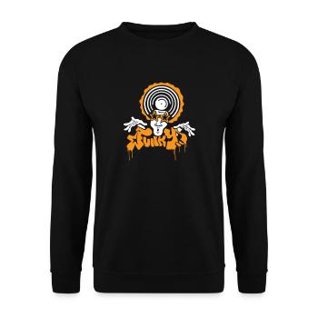 DJ Oldschool Funky - Unisex Sweatshirt - black - Front - Alina (178cm) & Michal (187cm)